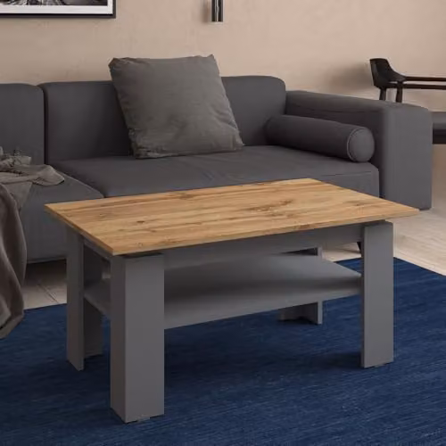 Shefa Line Element 900 Coffee Table in Oak and Graphite with Open Shelf – 2