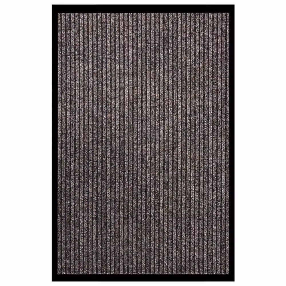 Berkfield Home Striped Beige and Black Non-Slip Doormat, W: 80 cm, D: 120 cm – 2