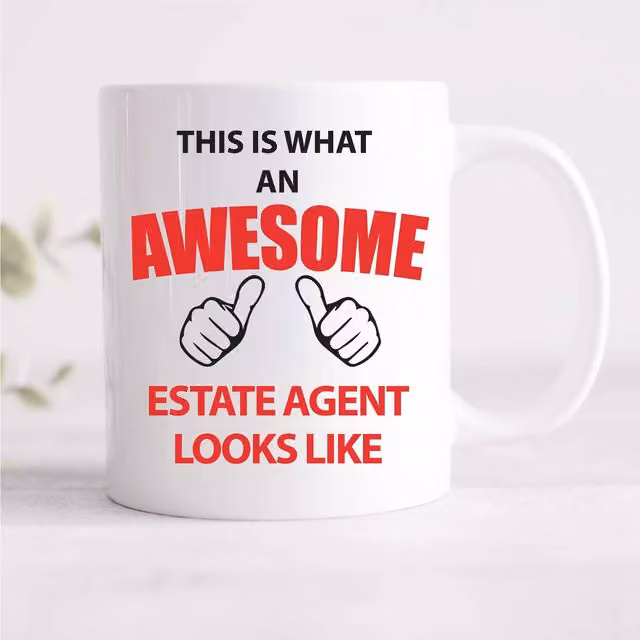 60 Second Makeover Limited This Is What An Awesome Estate Agent Looks Like Ceramic Mug in White