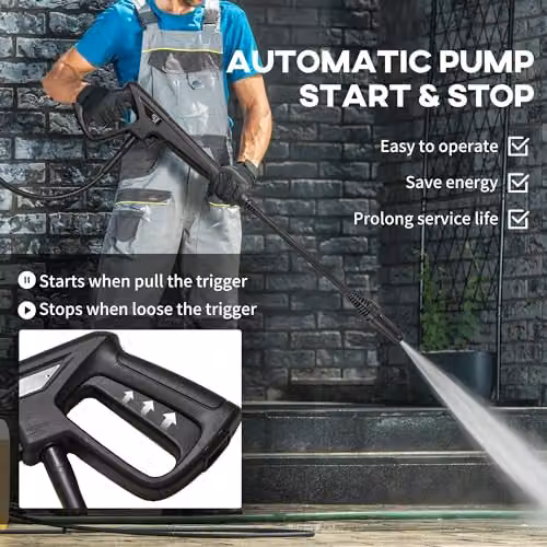 DURHAND 1800W High Pressure Washer, 150 Bar, 510 L/h Flow, Green – 5