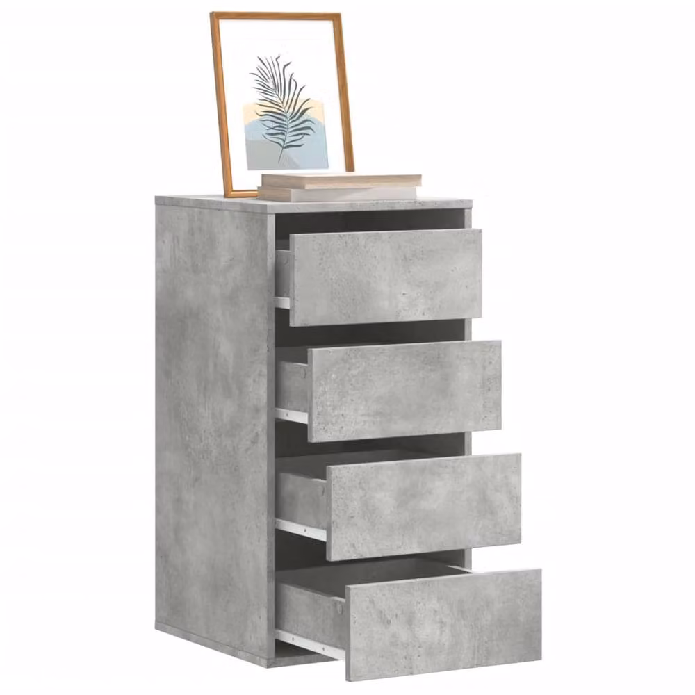 Berkfield Home Corner Chest of Drawers in Concrete Grey, W/D/H: 40 x 41 x 76 cm – 2