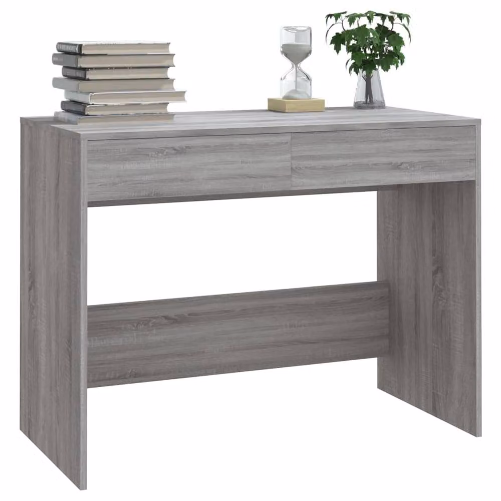 Berkfield Home Modern Grey Writing Desk in Engineered Wood W/D/H: 101 x 50 x 76.5 cm – 2