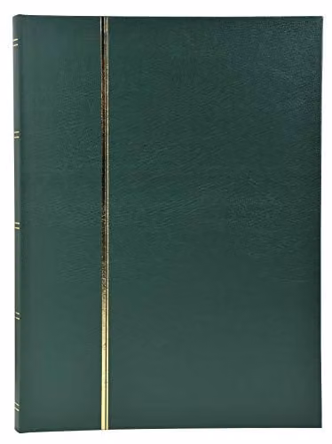 Exacompta Classic Stamp Album in Green Faux Leather, W: 22.5 cm, H: 30.5 cm