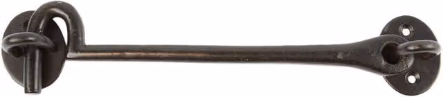 Hammer and Tongs Rustic Iron Cabin Hook and Eye, Black, W: 22.5 cm – 1