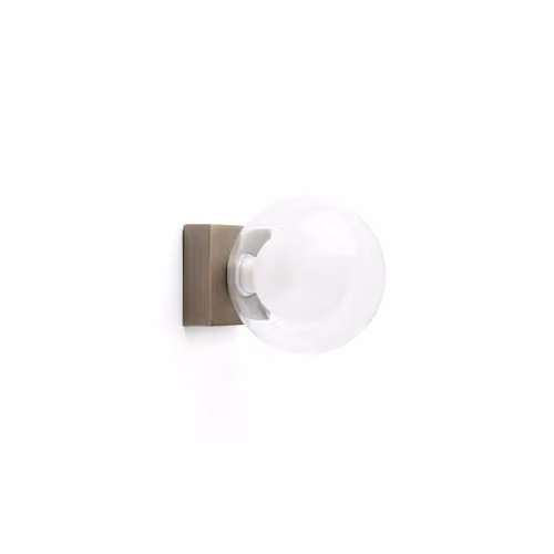 FARO BARCELONA Bronze Sphere Glass Bathroom Wall Light with G9 Bulb, IP44 Rated – 1