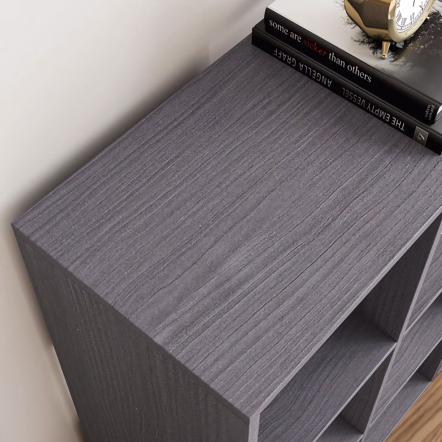 HOMCOM 6-Cube Modern Bookshelf in Grey – 6