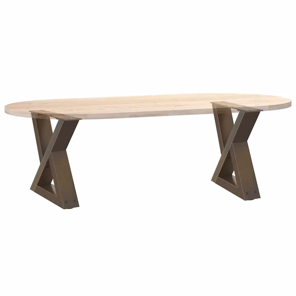 Berkfield Home Coffee Table Legs, 2 Pieces, Brown Steel, H: 40 cm, W: 30-31.3 cm – 5