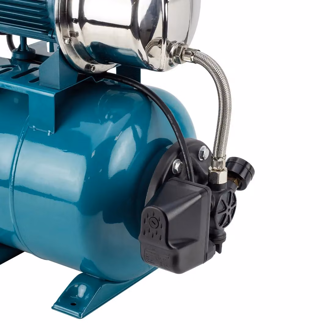 SIP 1" Stainless Steel Booster Pump, Silver and Blue, W/D/H: 500 x 300 x 440 mm – 5
