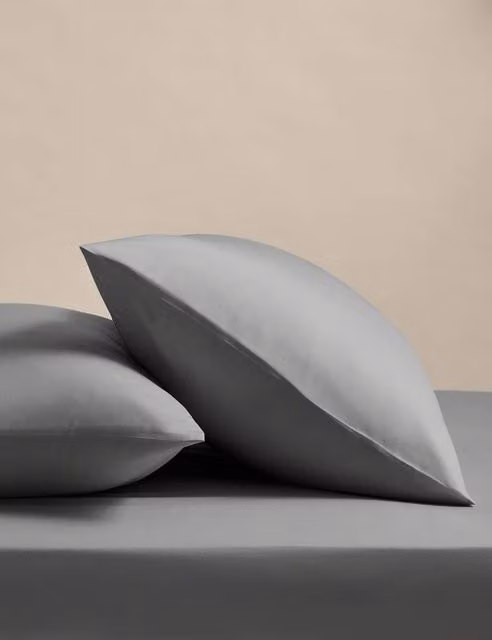 M&S 2 Pack Stay Cool Lyocell Rich Pillowcases in Grey Marble