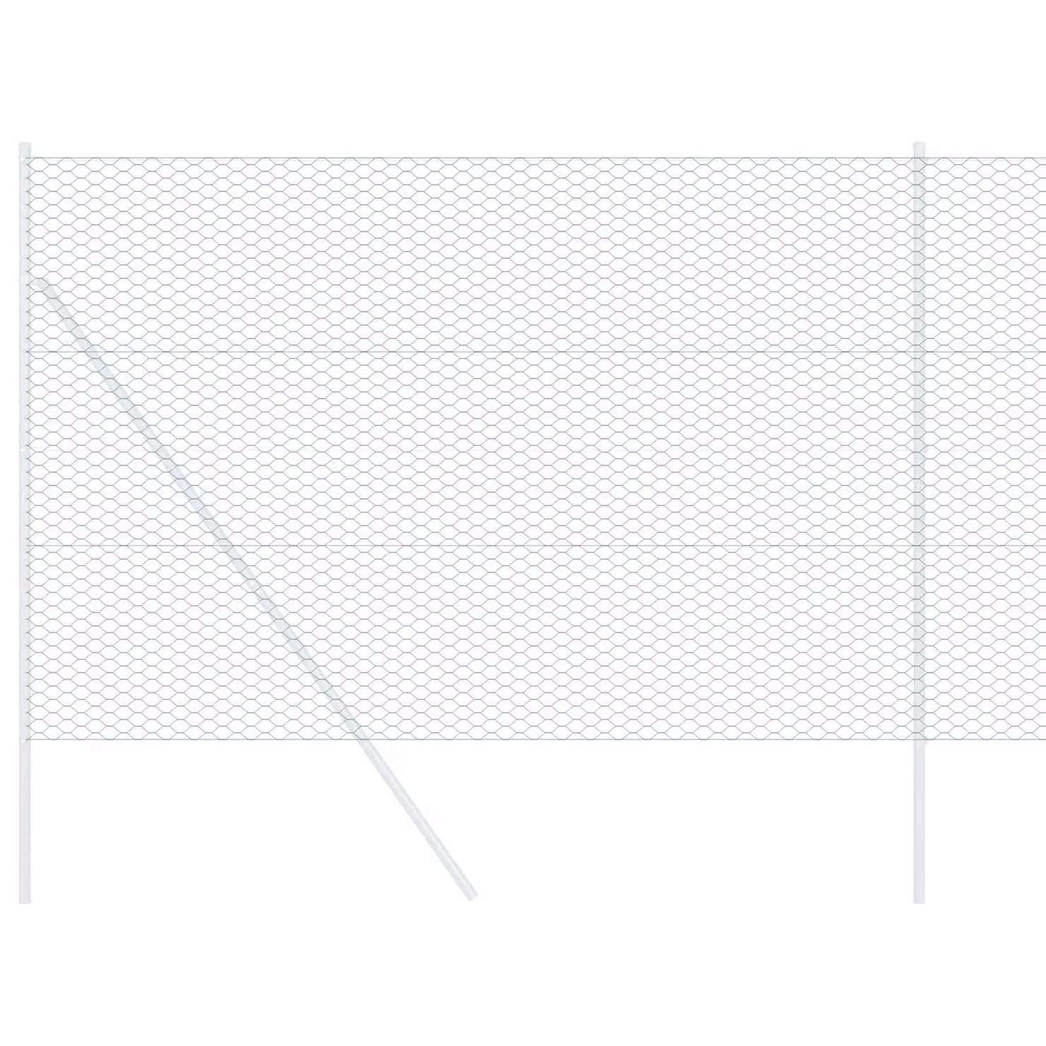 Berkfield Home Green PVC Coated Steel Hexagon Fence, H: 150 cm x W: 50 m – 2
