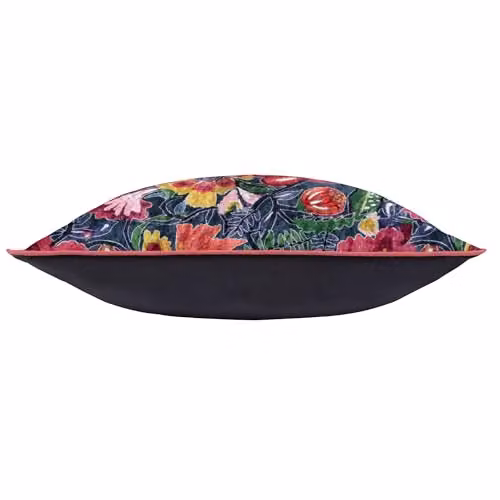 Wylder Tropics Glorine Floral Velvet Cushion, Multicolour, W/D/H: 50 x 50 x 50 cm – 3
