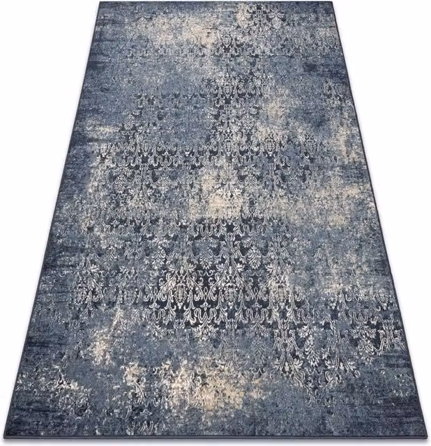 Nain Vintage Wool Rug in Blue, W: 80 cm, L: 150 cm