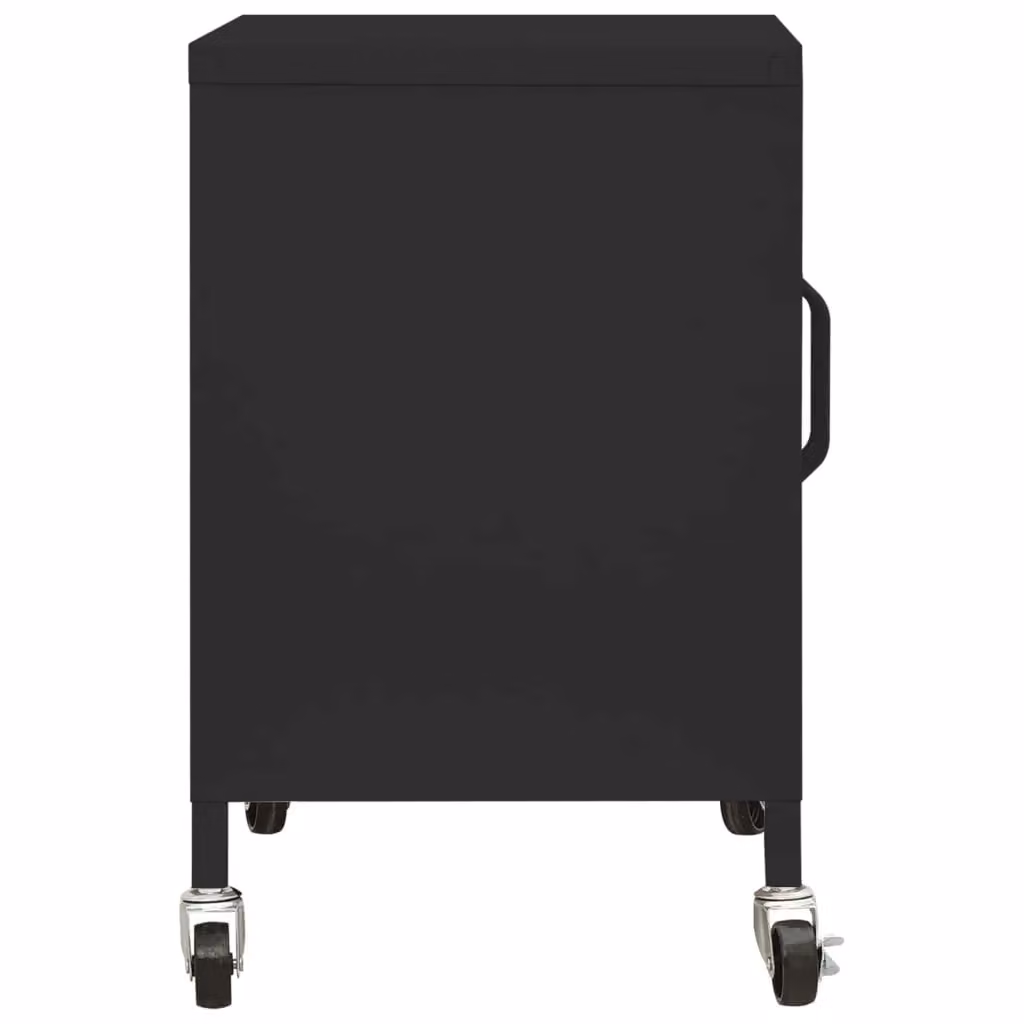 Berkfield Black Steel Home Storage Cabinet with Internal Shelves and Hinged Doors W/D/H: 60 x 35 x 56 cm – 3