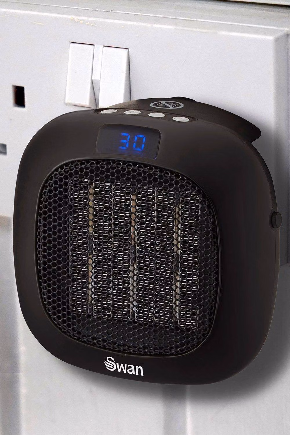 Swan 700W Plug-In Fan Heater with Timer and Overheat Protection, Black – 7