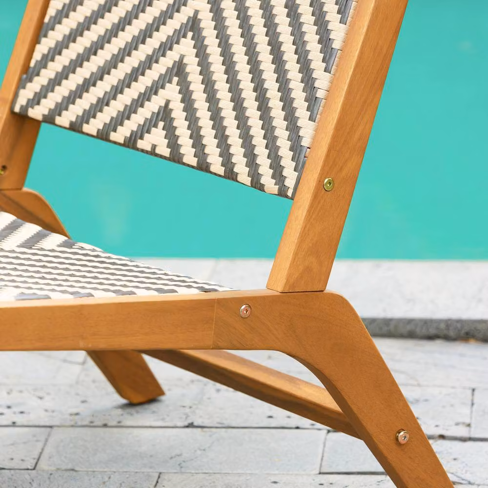 Aguilares Nordlys Scandinavian Armchair in Lacquered Dark Brown Solid Acacia Wood for Indoor and Outdoor Use – 3