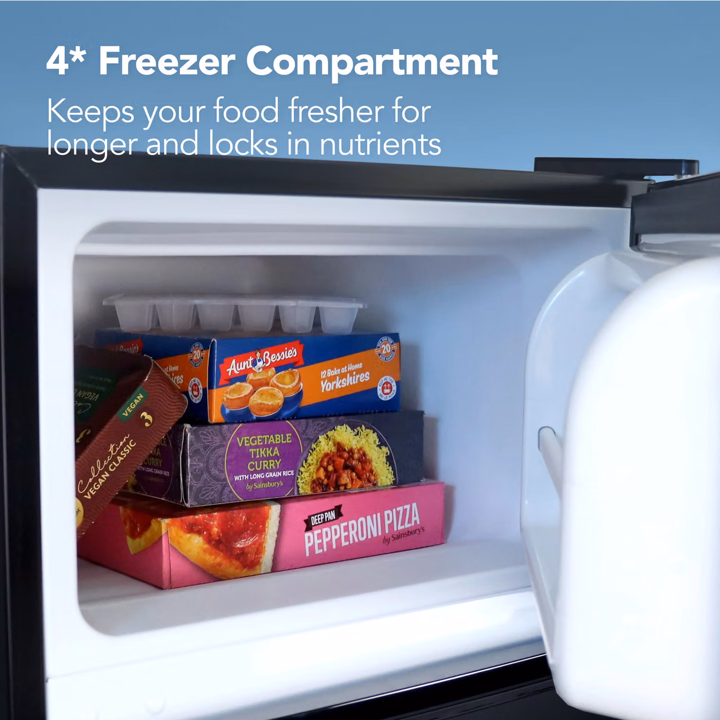 Igenix Under Counter Fridge Freezer, 87 Litre, Black – 6