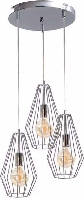 Netlighting Lex Cluster Pendant Ceiling Light in Silver, Diameter: 32 cm, 3x E27