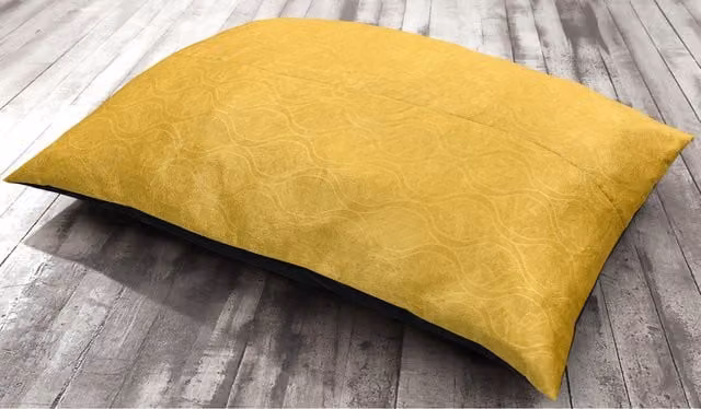 Velosso Rectangular Non-Slip Lounging Cushion in Yellow and Blue