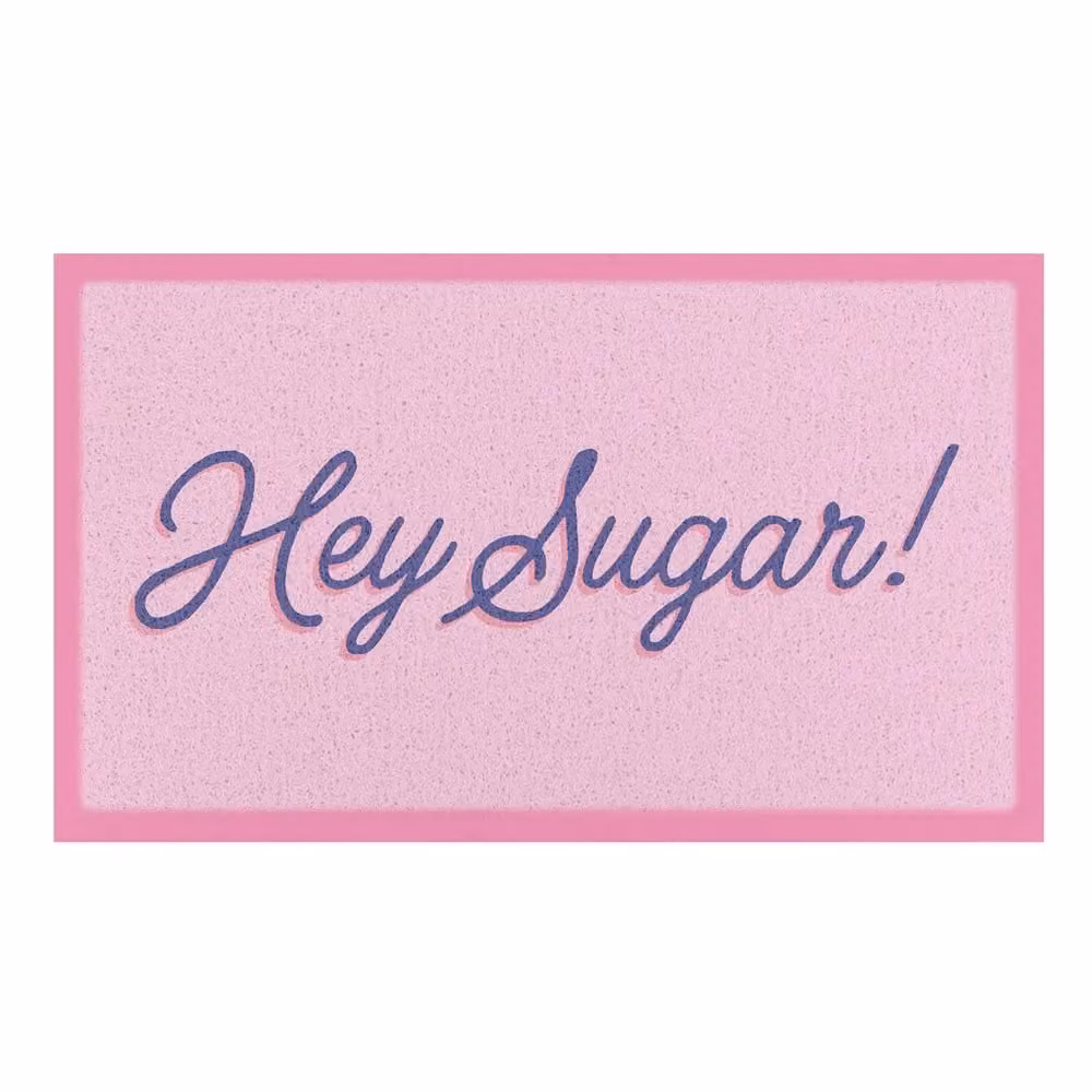 Artsy Mats Hey Sugar Indoor & Outdoor Doormat, Pink, W/D: 70 x 40 cm – 2