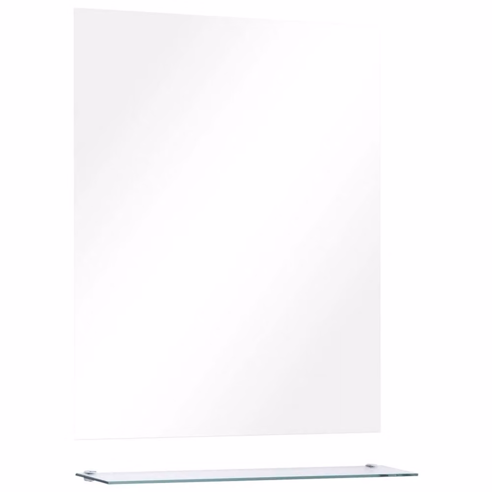 Berkfield Home Minimalist Rectangular Wall Mirror with Shelf in Silver, W: 50 cm, H: 60 cm – 2