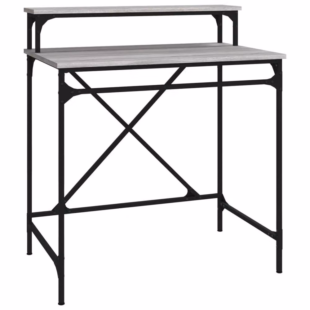 Berkfield Home Charming Writing Desk in Grey Sonoma, W/D/H: 80 x 50 x 90 cm – 2