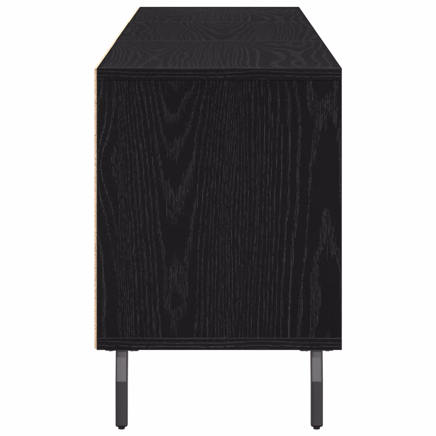 Berkfield Home Modern Black Oak TV Cabinet, W: 150 cm, D: 30 cm, H: 44.5 cm – 3