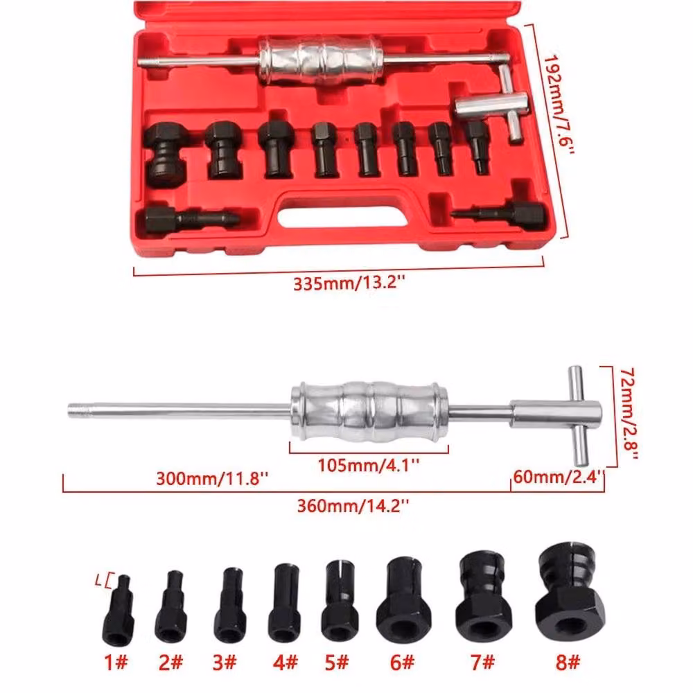 SPETLEK Inner Bearing Puller Kit Set Remover Slide Hammer, 8-32mm, Red – 2
