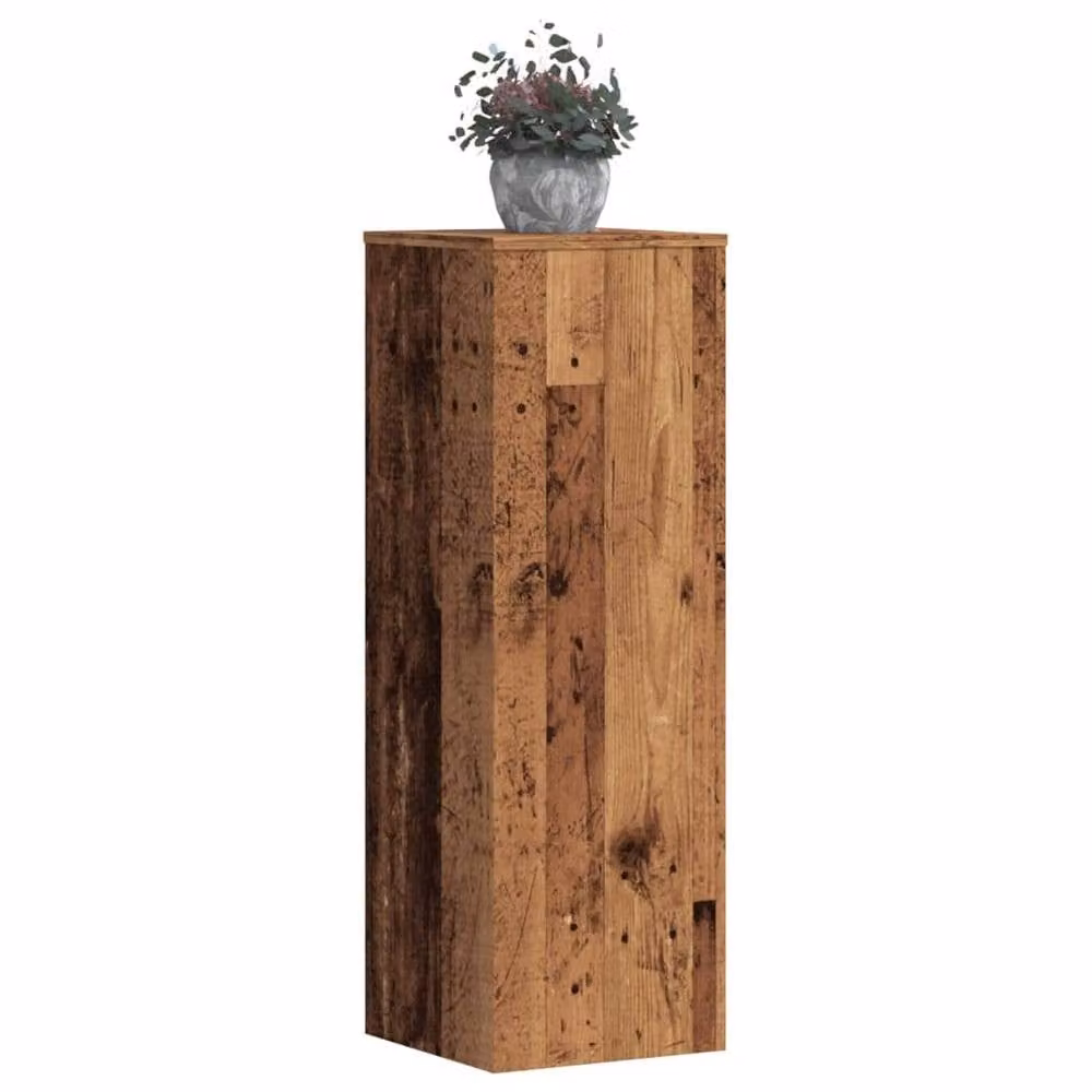 Berkfield Home Set of 2 Modern Plant Stands in Brown Engineered Wood, W/D/H: 33 x 33 x 100 cm – 2
