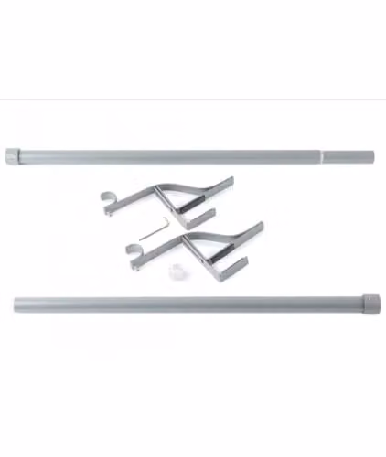 New Edge Blinds Extendable No-Drill Over-Door Curtain Pole, 16-19mm, White, W: 70-120 cm – 2