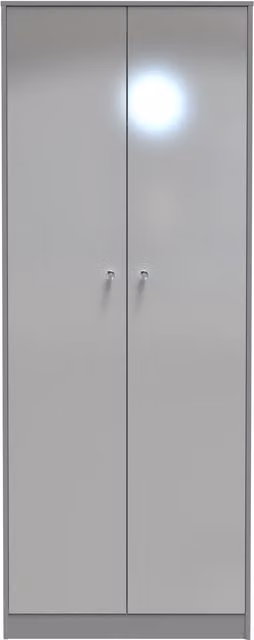 Ready Assembled 2 U Taunton 2 Door Wardrobe in Matt Dark Grey – 1