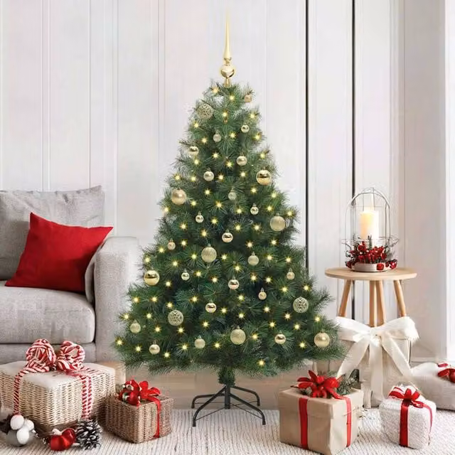 Berkfield Home Artificial Green Christmas Tree with 150 LEDs, Height: 150 cm – 1