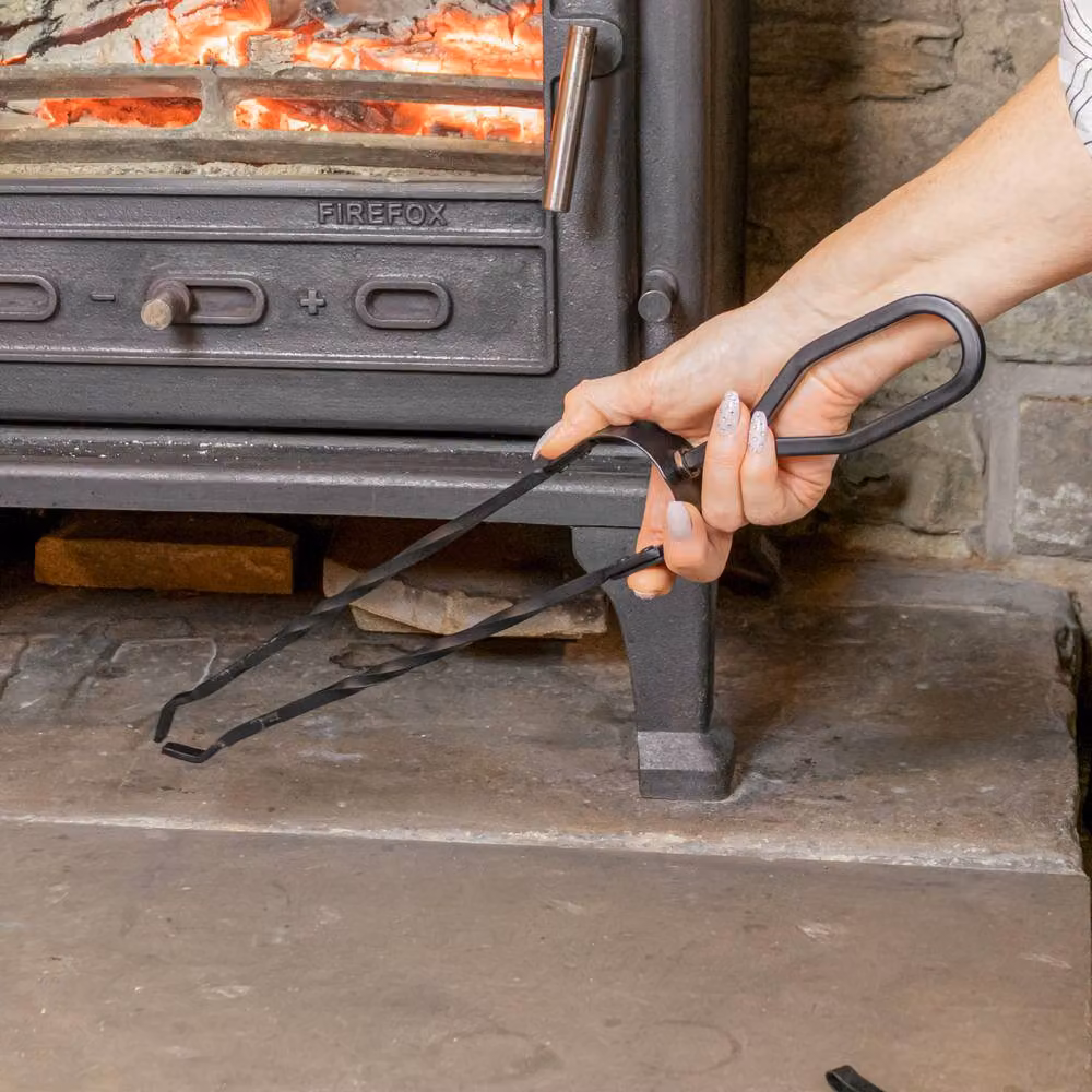 JVL Lomand Black Fireside Tongs for Fireplace and Log Burners – 3