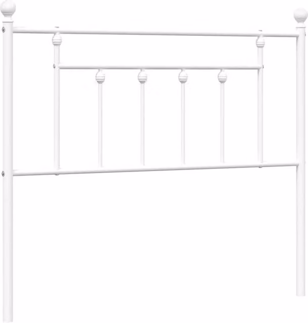 Berkfield Home Classic Metal Headboard in White, Width: 107 cm