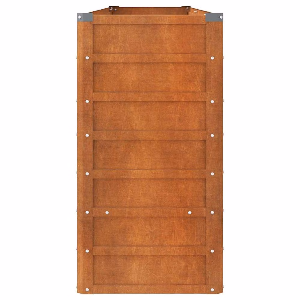 Berkfield Home Garden Raised Bed in Brown Corten Steel, W/D/H: 240 x 40 x 77 cm – 3