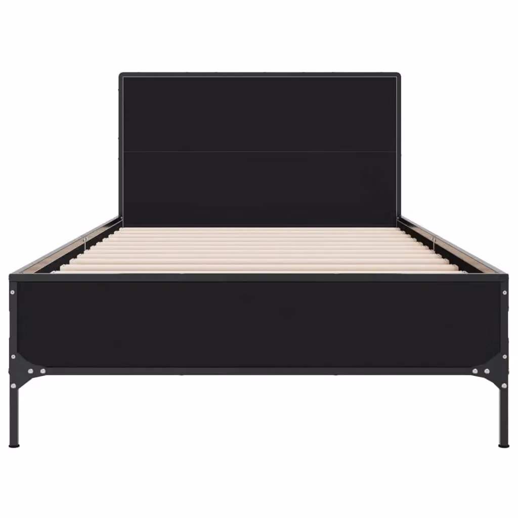 Berkfield Home Black Bed Frame W/D/H: 90 x 200 cm – 3