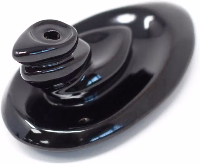 KDMD Back Flow Incense Burner in Black Ceramic with Small Pebbles – 2