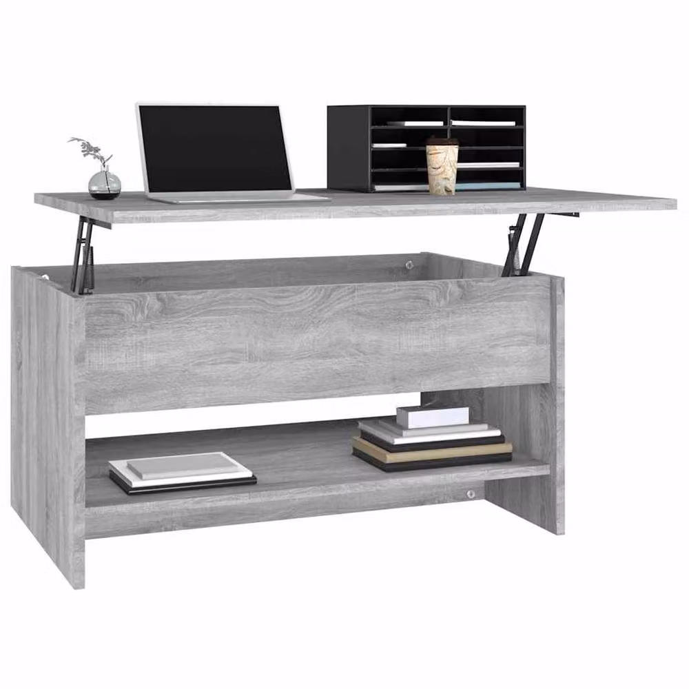 Berkfield Home Grey Sonoma Coffee Table with Lift Mechanism, W/D/H: 80 x 50 x 40 cm – 3