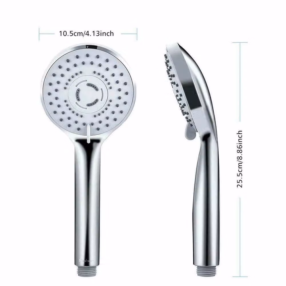 SPETLEK High Pressure Shower Head and Handheld Hose Set in Silver and Chrome – 3