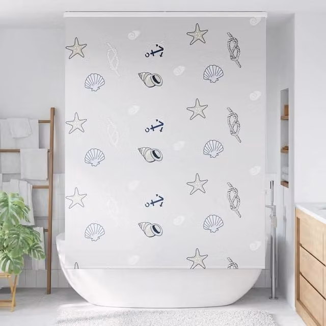 Berkfield Home Opaque Shower Roller Blind with Cassette in Light Grey, W/H: 150 x 240 cm