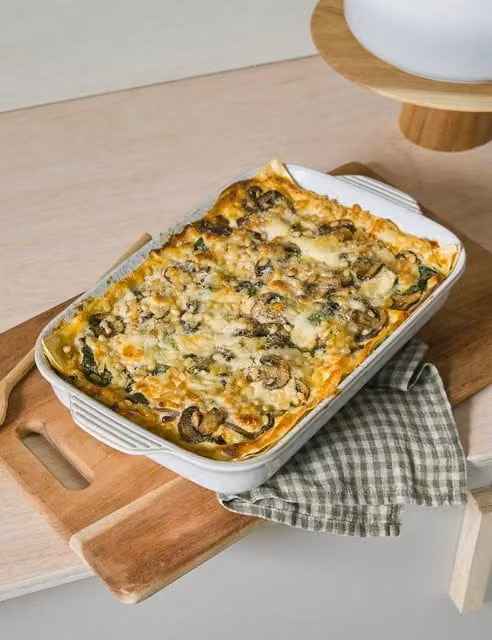 Denby Kiln Stoneware Large Rectangular Roasting Dish with Handles in Natural and Sand