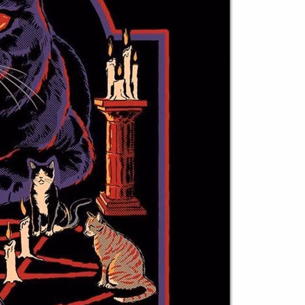 Steven Rhodes The Conjuring Of Lucipurr Framed Paper Poster in Black – 2