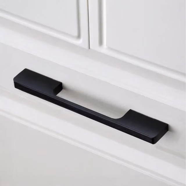 lifeideas 2-Piece Matte Black Aluminium Alloy Furniture Bar Handles, W: 17.7 cm, D: 2.5 cm, H: 0.7 cm