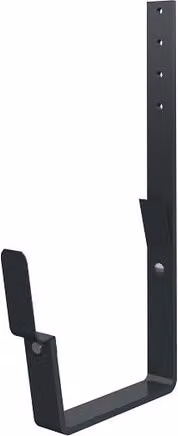 Lindab Flex-Fit Rafter Angle Bracket for 210mm Rectangular Steel Gutter, Galvanised Steel, Anthracite Grey