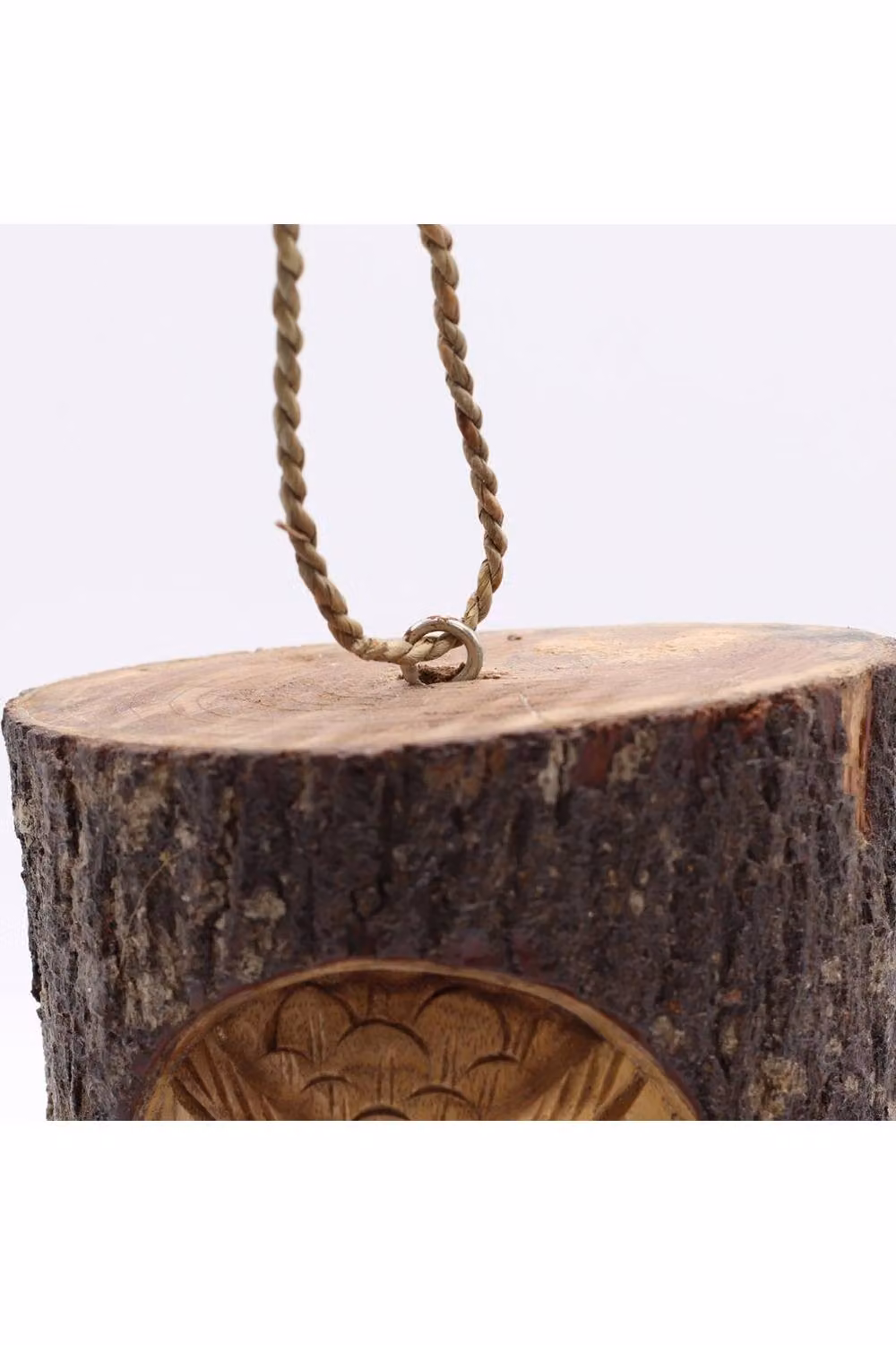 KDMD Wise Owl Bird House in Brown with Rustic Tree Trunk Face – 3