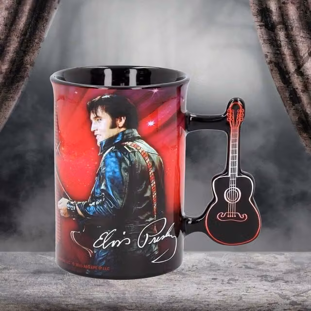 Nemesis Now Elvis Presley 68 Mug, Black and Multicolour, 455ml