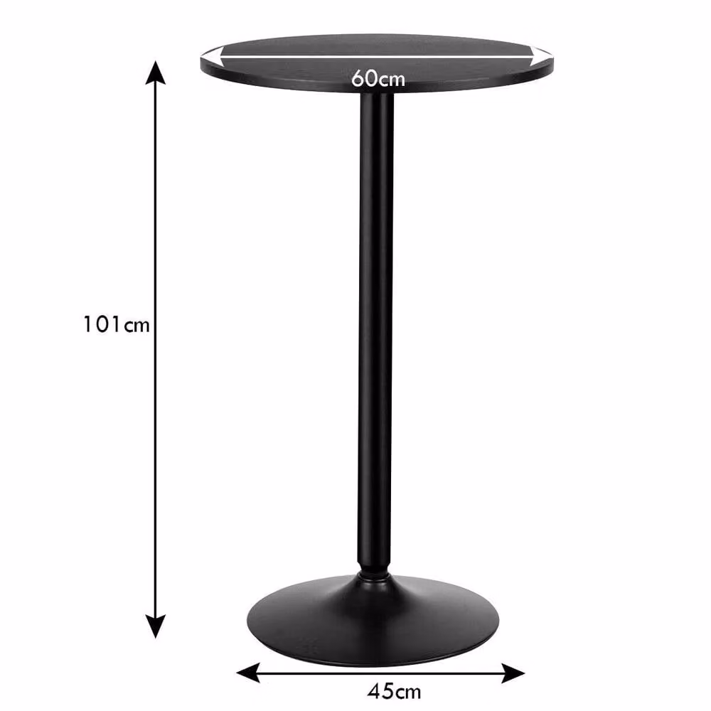 Costway Round Bar Table in Black Matt Finish for Kitchen, Living Room or Balcony – 2