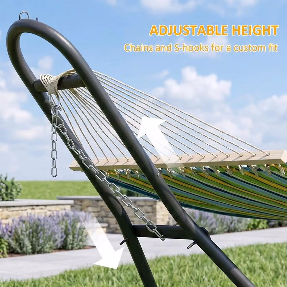 NESTLUNE Adjustable 9ft Hammock Stand with Non-Slip Feet in Black – 3