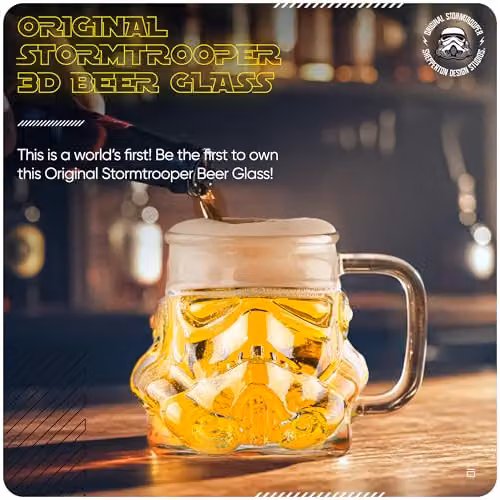 Thumbs Up Original Stormtrooper Beer Glass, Transparent, 600ml – 2