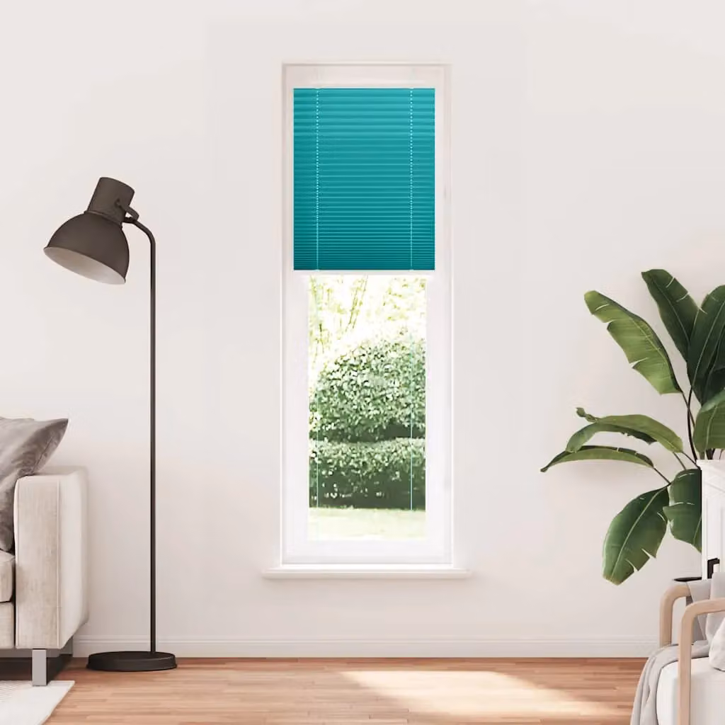 Berkfield Home Single Pleat Petrol Green Fabric Blind, W: 55 cm, H: 200 cm – 2
