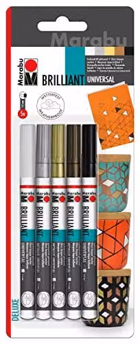 Faber-Castell Brilliant Painter Assortment Caligraphy Deluxe Multicolour Permanent Ink Brush Set – 1